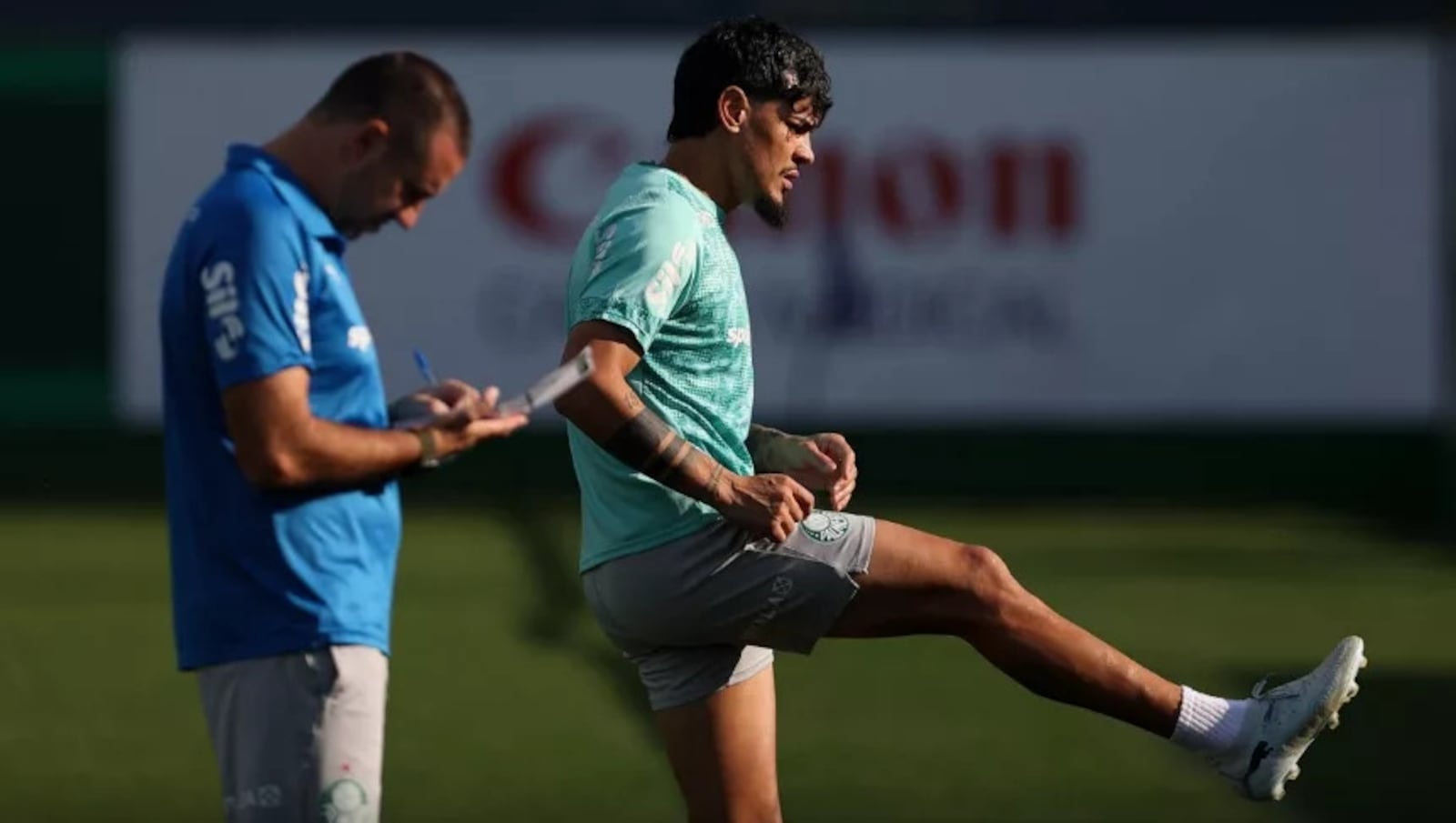 Gustavo Gómez durante treinamento