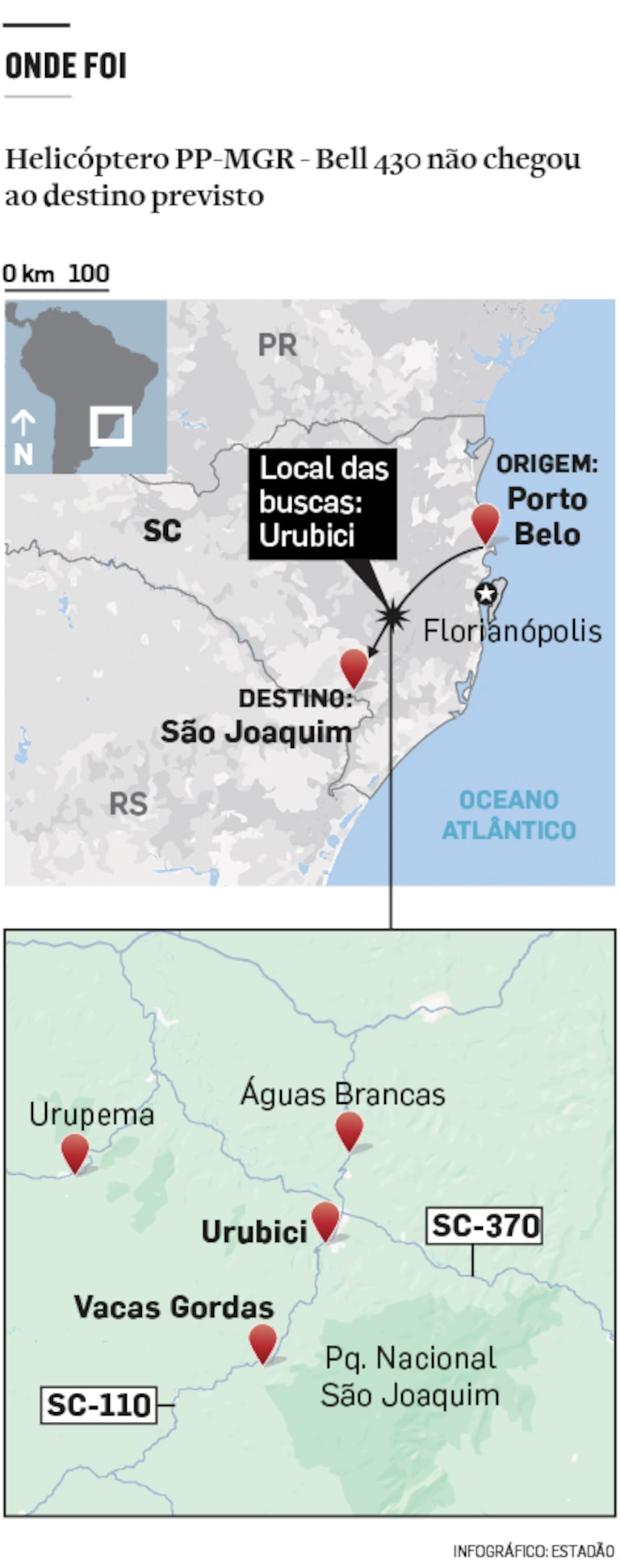 Vídeo mostra local da queda em SC e destroços de helicóptero que levava Rick e mais 4 pessoas