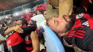 Torcedor do Flamengo desmaia na comemora&ccedil;&atilde;o do gol da classifica&ccedil;&atilde;o na Libertadores