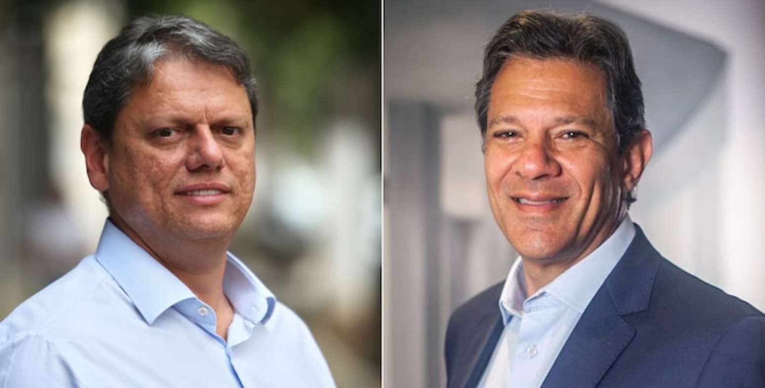 Tarc&iacute;sio de Freitas (Republicanos) e Fernando Haddad (PT)