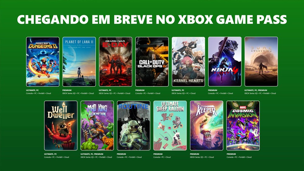 Segunda onda do Xbox Game Pass traz vários games em setembro e início de outubro — Foto: Reprodução/Xbox Wire