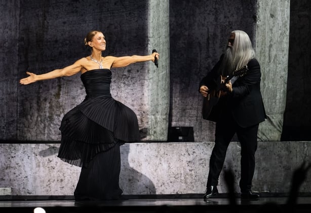 Céline Dion performs on the opening night of her residency at at the Plenitude Arena on 12 September, 2026 in Nanterre, France. (Photo by Samir Hussein/WireImage)