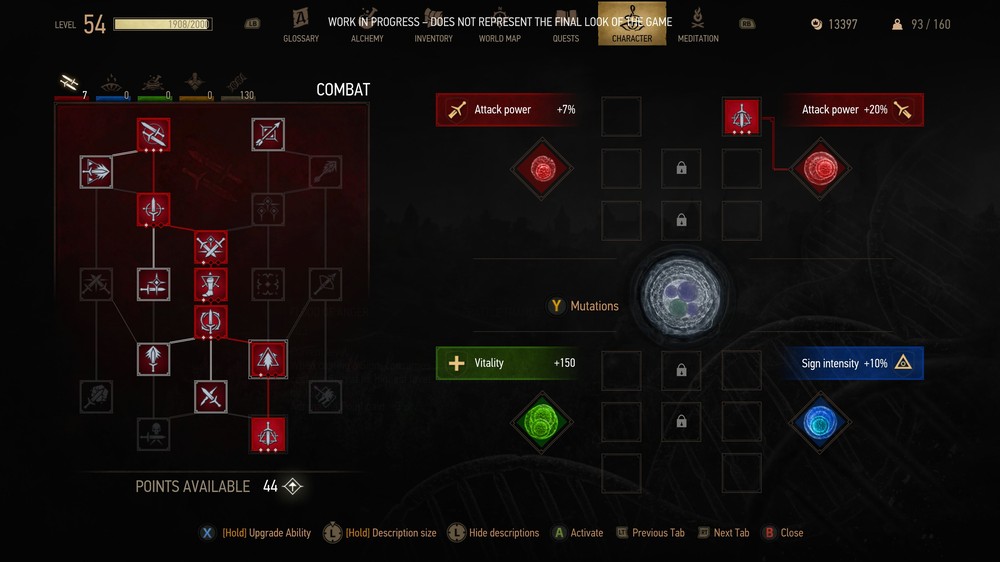 Nova Árvore de Habilidades de The Witcher 3 Remastered — Foto: Divulgação/CD Projekt Red