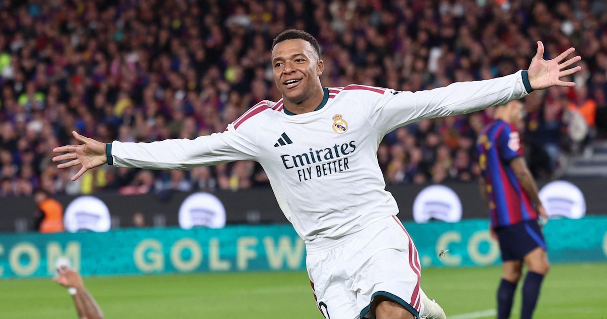 Mbappé chega ao 100º gol pelo Real Madrid e decreta vitória sobre Barcelona no Camp Nou
