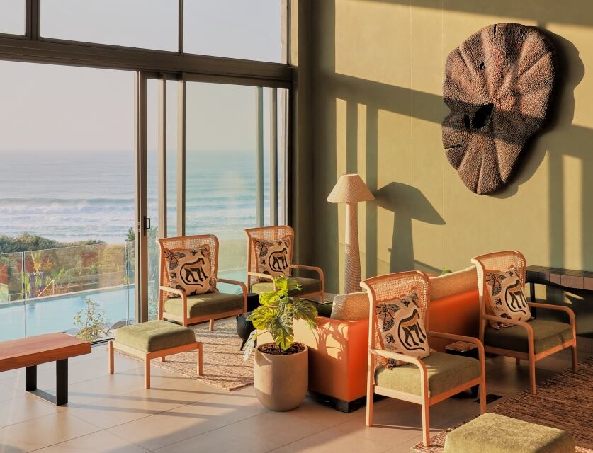 Dentro do novo design inspirado no KwaZulu-Natal do Club Med África do Sul