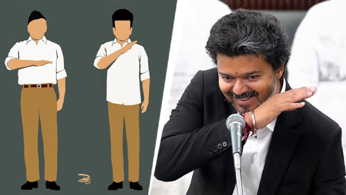 Vijay imitou o gesto da mão de Stalin. Agora, o DMK rebate com uma reviravolta do RSS