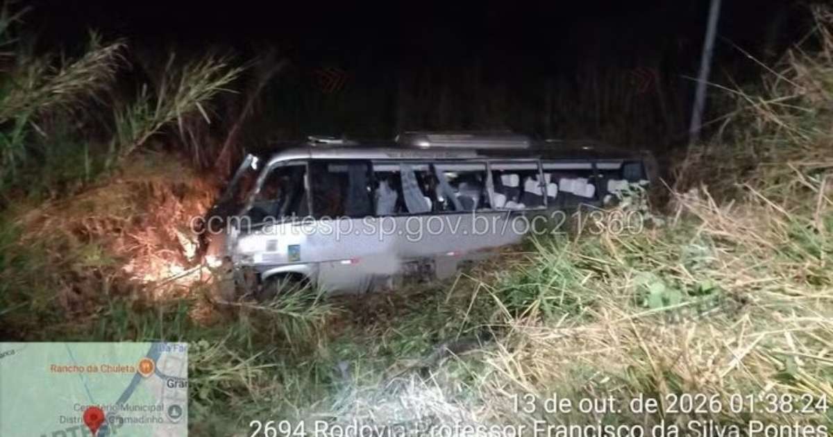 Acidente com micro-ônibus deixa três mortos em rodovia no interior de SP