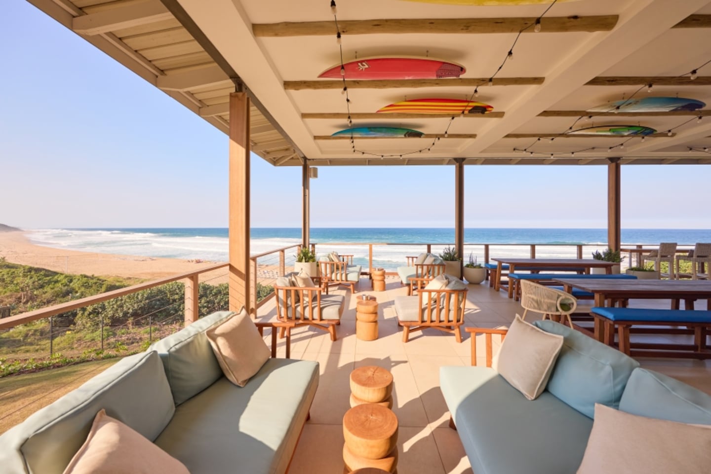 Dentro do novo design inspirado no KwaZulu-Natal do Club Med África do Sul