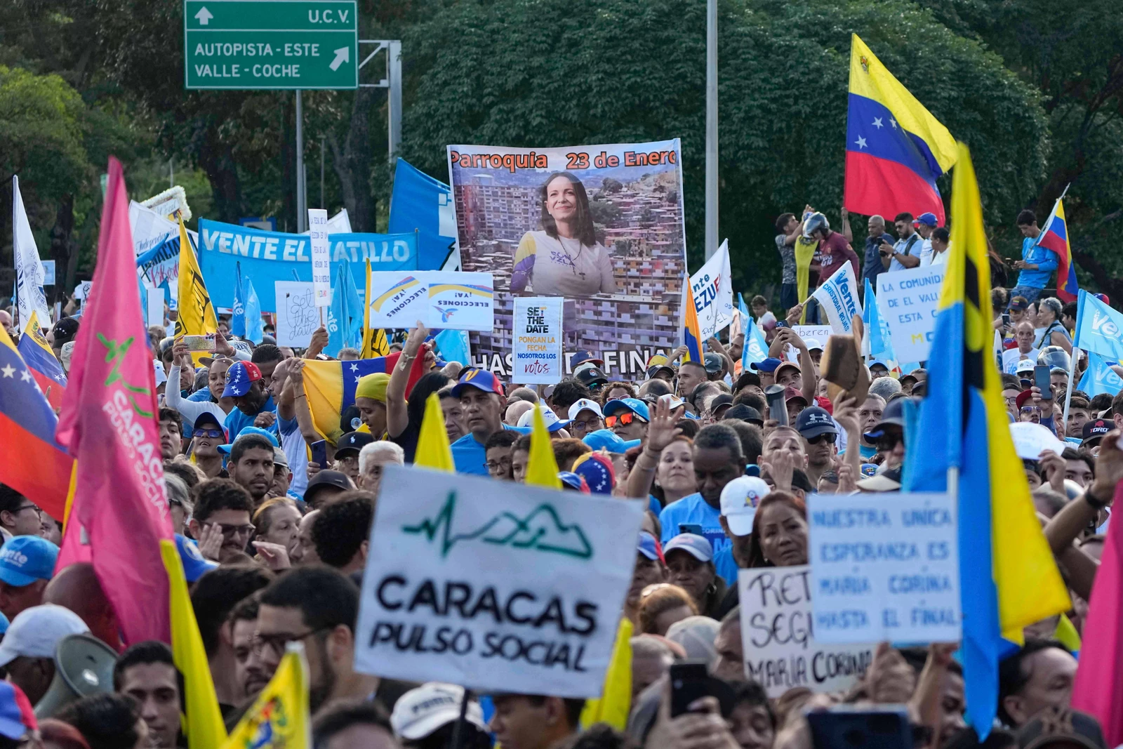 Venezuelans call for elections in first national protest in nearly two years
