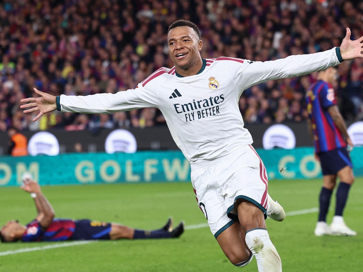 Mbappé chega ao 100º gol pelo Real Madrid e decreta vitória sobre Barcelona no Camp Nou