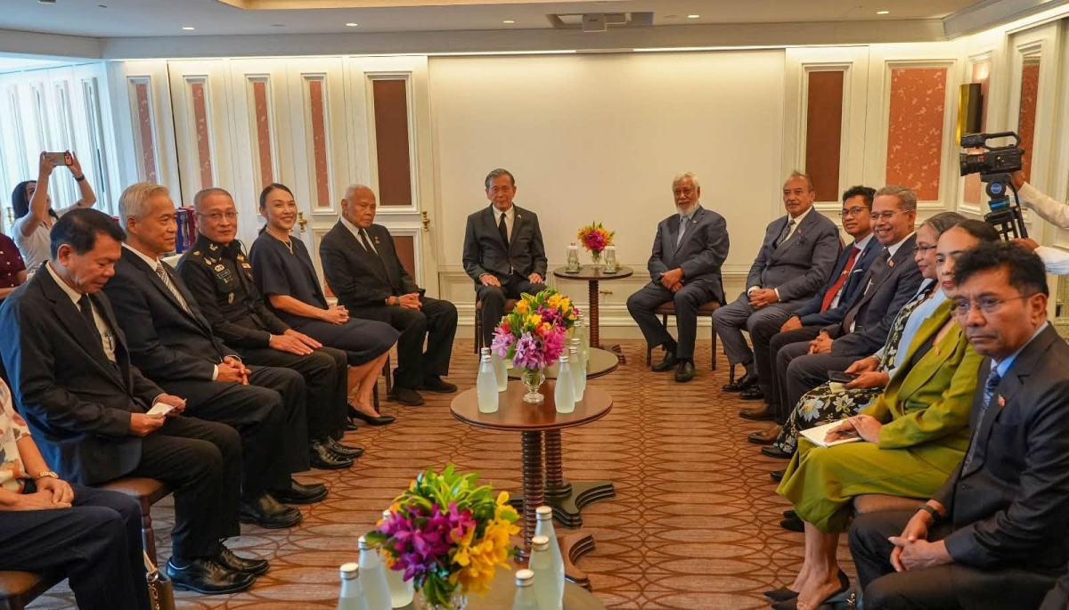Xanana Gusmão recebe a delegação militar da Tailândia, antigo membro da missão de manutenção da paz em Timor-Leste