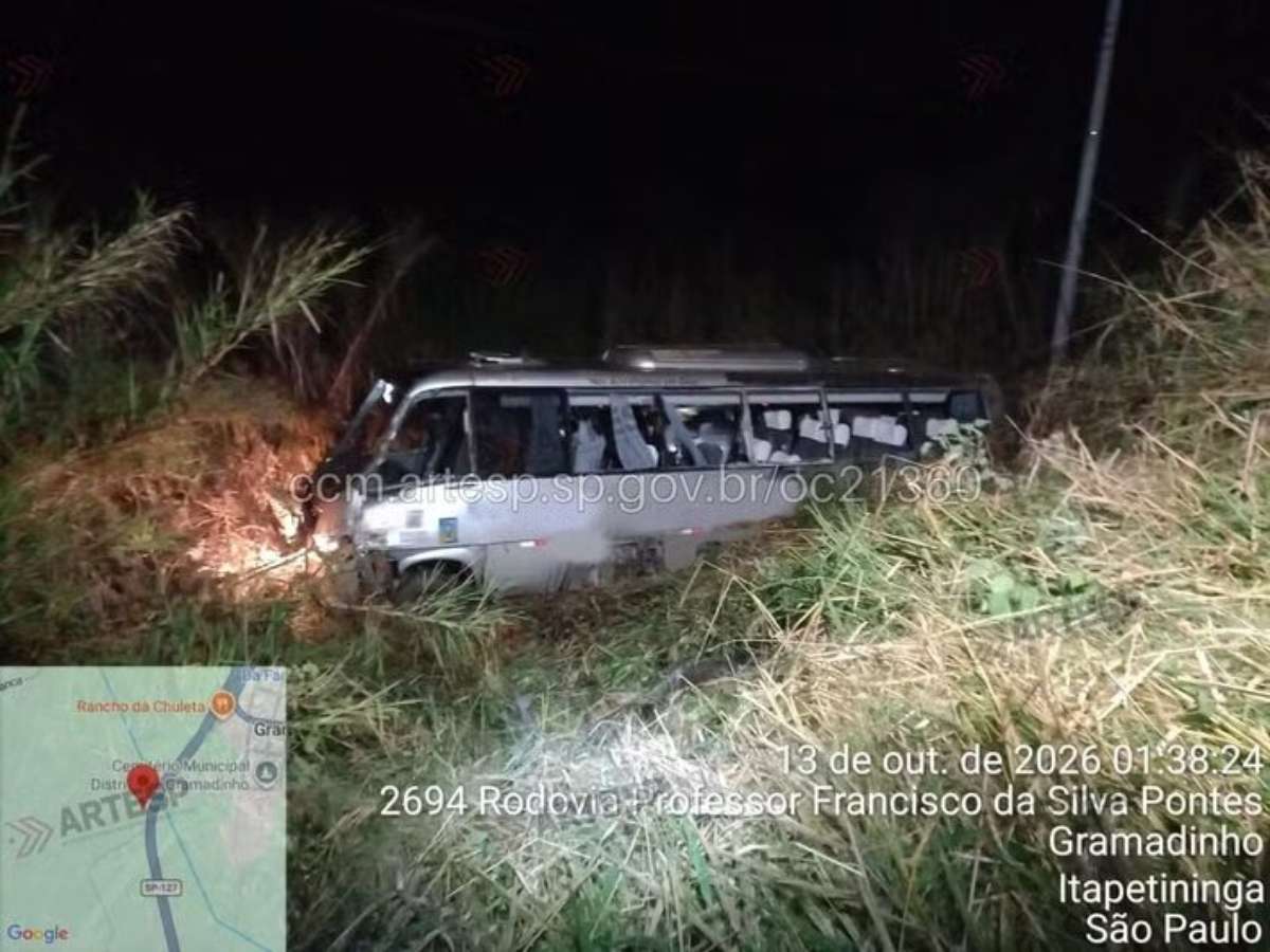 Acidente com micro-ônibus deixa três mortos em rodovia no interior de SP