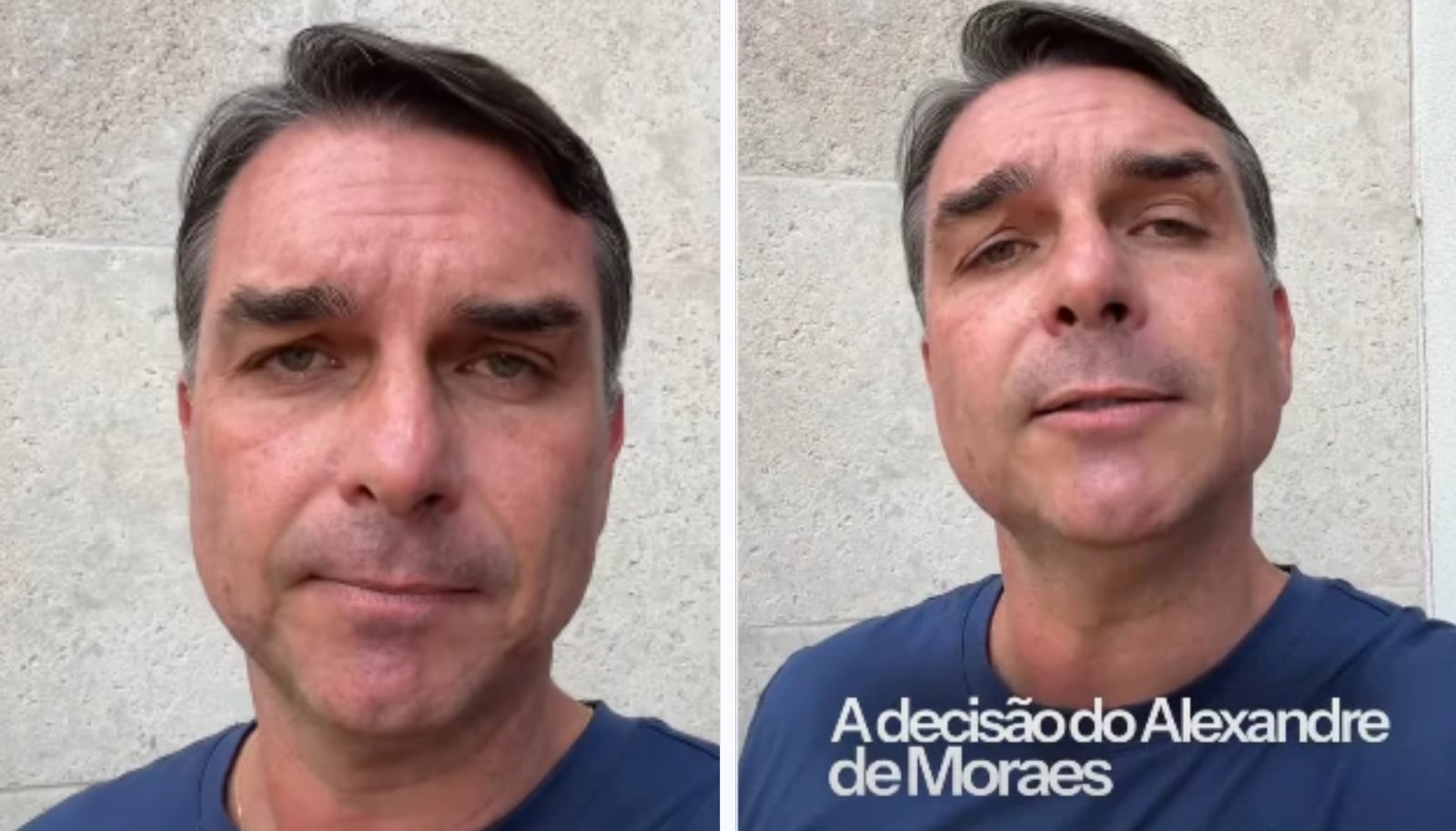 Em vídeo publicado nas redes sociais, Flávio disse que foi abordado por agentes ao deixar a residência do ex-presidente, em Brasília, e foi intimado a entregar os documentos. Reprodução/Instagram/@flaviobolsonaro